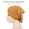 Solid Color Frontal Cross Women Muslim Hijab Caps Wrap Head Soft Elastic Turban Bonnet Chemo Cap Fashion Headdress Wearable