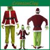 Auffälliges Grinch Cosplay Kostümset für Halloween-Maskeraden