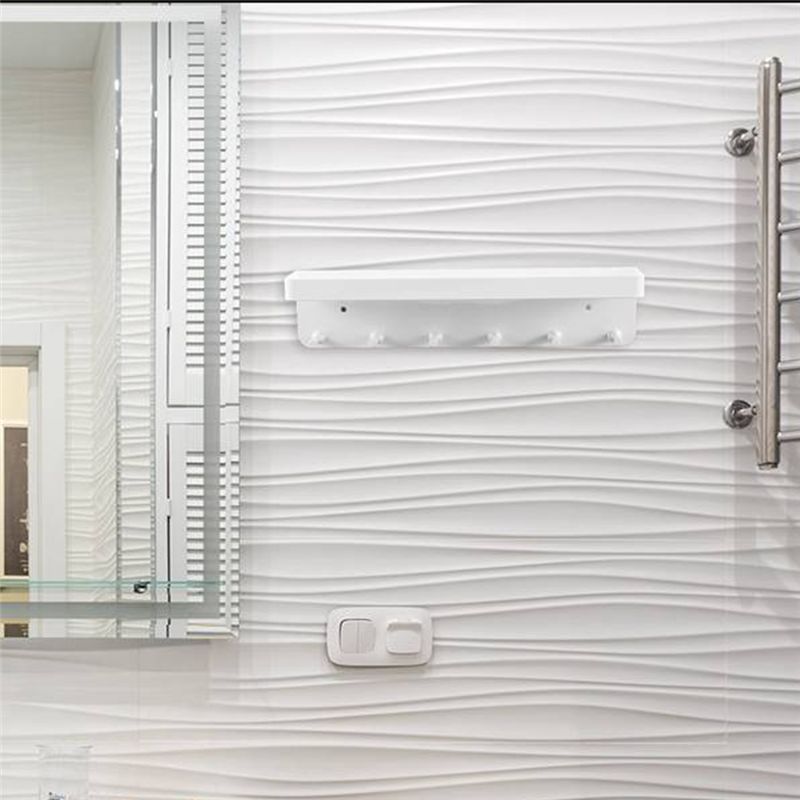 M-Modern-Wall Mount Key Holder Sundries Rack Hanger Metal Mail Organizer Decorative Black