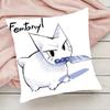 Boykisser Silly Cat Cute Pillow Case Pillowcase Anti-dustmite Pillow Invisible zipper silky short plush Sofa cushion cover
