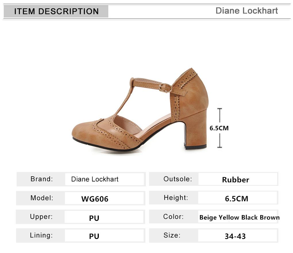 Fashion 2025 Vintage PU Leather Women's Shoes Rome Style Splice Pointed Toe Buckle T-strap Ladies High Pumps Plus Size 32-43