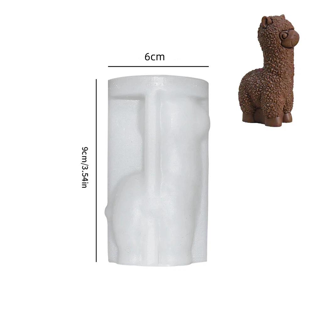 

2026 Latest Models DIY Cute Cartoon Alpaca Silicone Mold New 3D Candle Making Supplies Soap Resin Plaster Mould Festival Gift