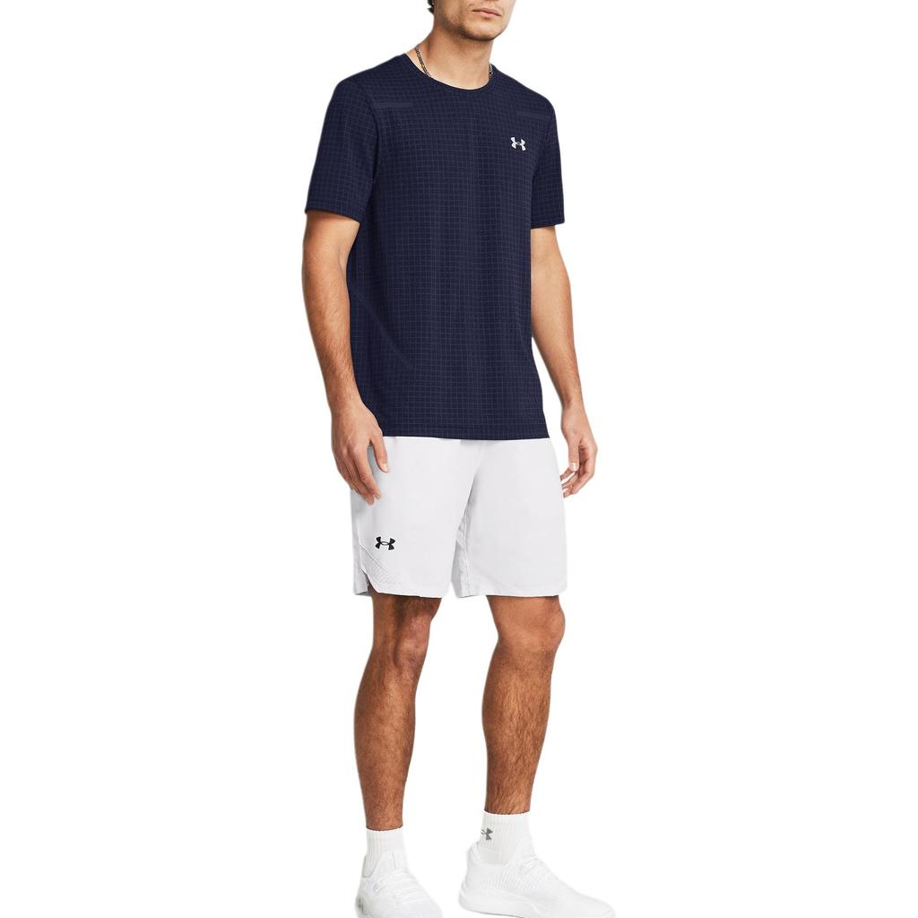 Under Armour Vanish Comfortable Breathable Elastic Mid Waist Five Point Casual Shorts Men Shorts Gray 1370382-014