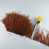 1Meters Ostrich Feathers On Tape Fringe Trim Ribbon 10-15Cm 4-6" Long White Feather Trims Decor For Clothes Flecos Decoration