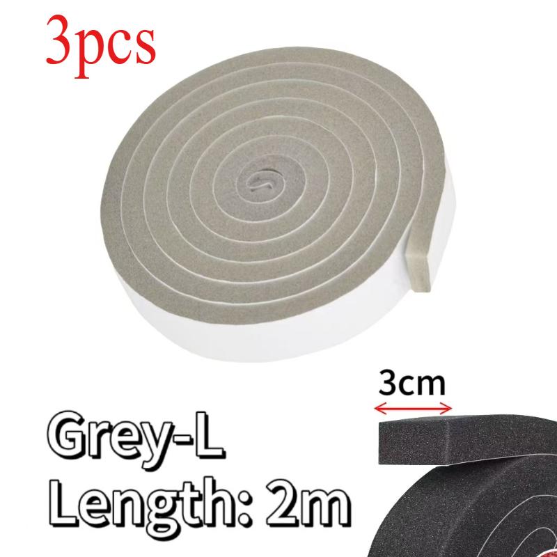 1-10Rolls Door Window Sealing Strip Self-Adhesive Sponge Foam Soundproof Tape Windproof Dustproof Door and Window Gap Seal Strip