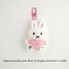 Cute Plush Little Bear Rabbit Doll Keychain Cartoon Animal Pendant Keyrings  Backpack Decoration Accessories Gifts