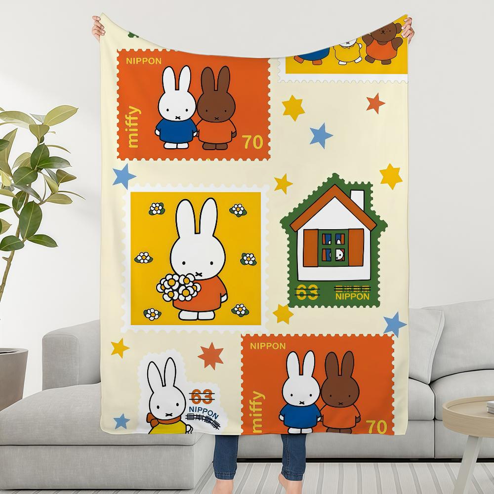 CARTOON M-MiffyS Blanket Throw Super Cosy Plush Living Room Sofa Couch Childish Birthday Gifts