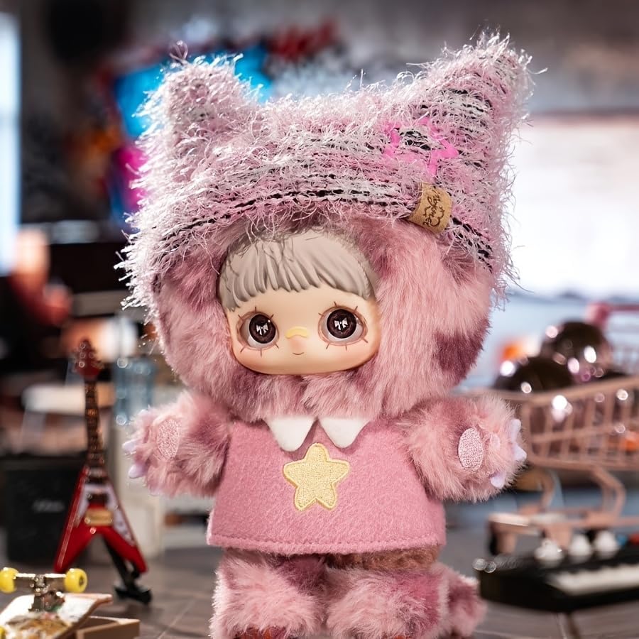 MayMei Kätzchen Akademie Serie Plüsch Schlüsselanhänger Blind Box, Weiche gefüllte Vinyl Gesichts Sammlerstück Plüschpuppe, Kawaii Mystery Spielzeug für Tasche Geldbörse Rucksack, Geschenk