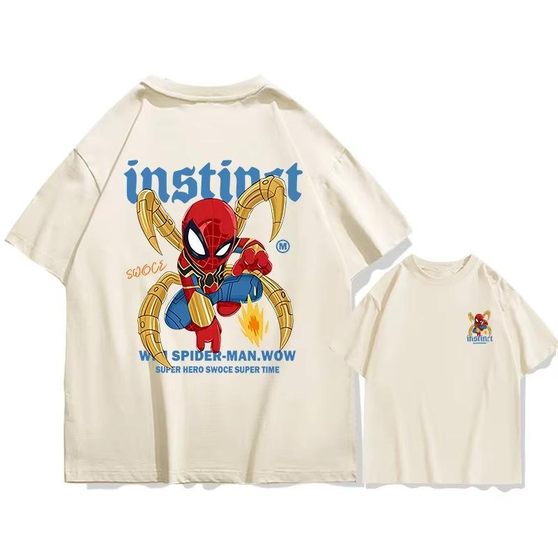 

Movie Spider-Man Cotton Short Sleeve T-Shirt Unisex Casual Loose Versatile Summer Half Sleeve Sports Casual Half Sleeve Popular S