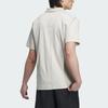 Adidas Solid Color Casual Training Short Sleeve Polo Shirt Men Tops Beige JE6666