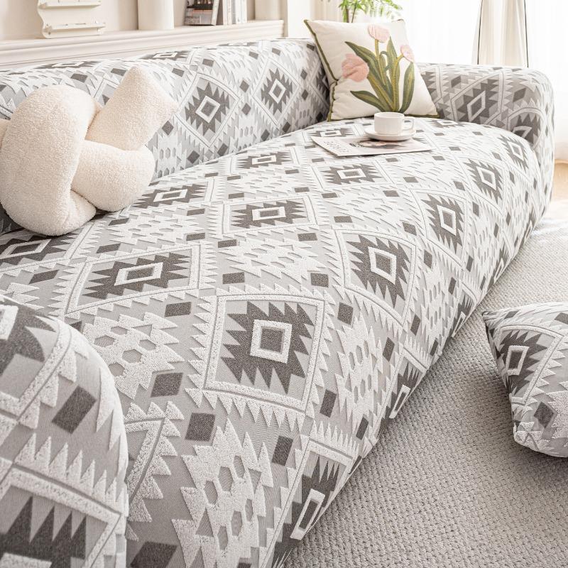 Copridivano in tessuto jacquard elastico Copridivano elasticizzato Copridivano componibile a forma di L Fodera angolare per soggiorno 1/2/3/4 posti
