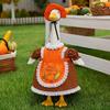 Dekorative Gänsebekleidung für den Eingang Thanksgiving Veranda Outfits 23" Statue, Herbst Ahornblatt Feiertagsparty Ornamente Kürbis Kleidung, Herbst Kostüm
