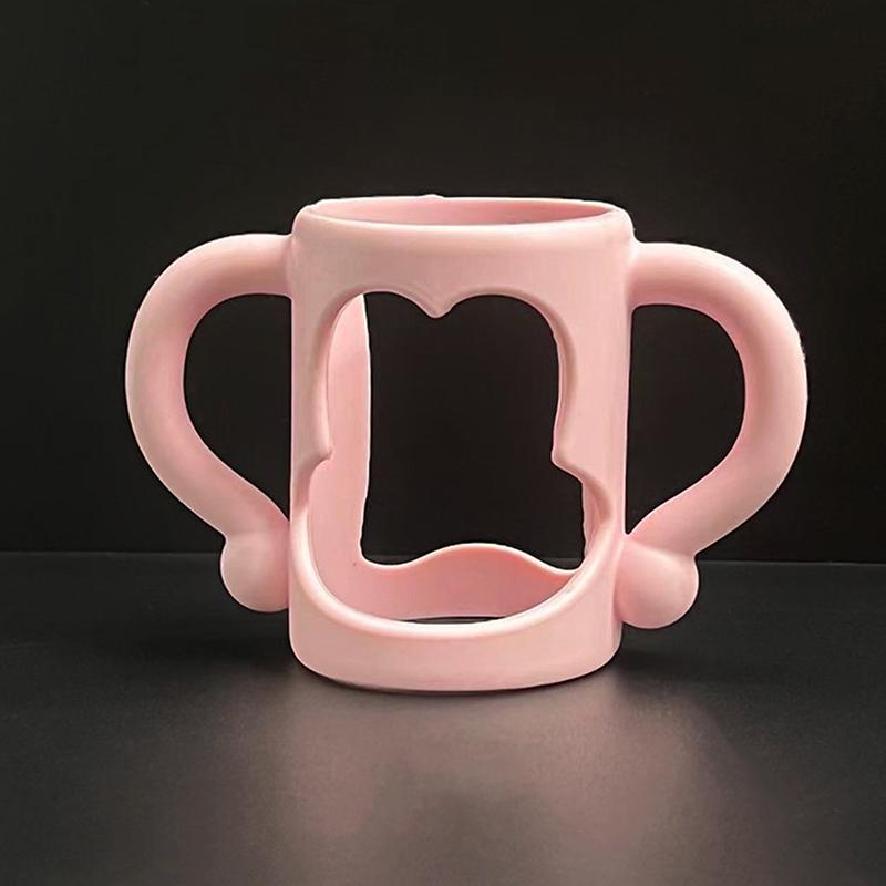 1 Piece Durable Food Grade Silicone Transitional Sippy Cup Handle Grip For Wide-Neck Baby Bottles Baby Bottle Handles