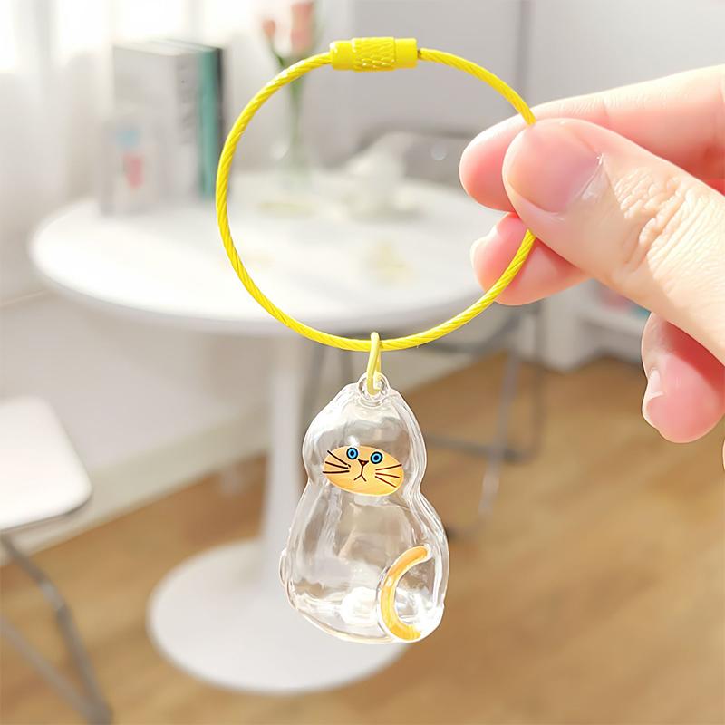 Cat Hair Storage Memorial Pendant Bag Charm,Pet Fur Keepsake Box,Keyring Diy Hangnging Decor Accessories,Gift For Cat Lovers