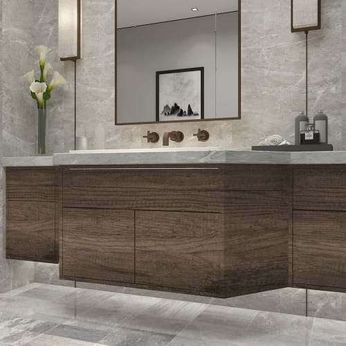 TOTIO Wood Grain Wallpaper Sticker, Elmwood Pattern, Gray-Brown Remake Sheet, 40cm X 3m, Matte, Thick, Waterproof, Heat-Resistant, Mildew-Resistant, O