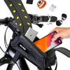 WILD MAN Bicycle Front Frame Waterproof Cycling Tube Bag with Smartphone Holder for Smartphones up to inches Bag, 6.8 (M90, Black/Red)