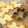 4 Stück Edelstahl Puzzle Keksstempel Set Weicher Zucker und Fondant Form Backzubehör Ideales Weihnachtsfeier Geburtstagsgeschenk