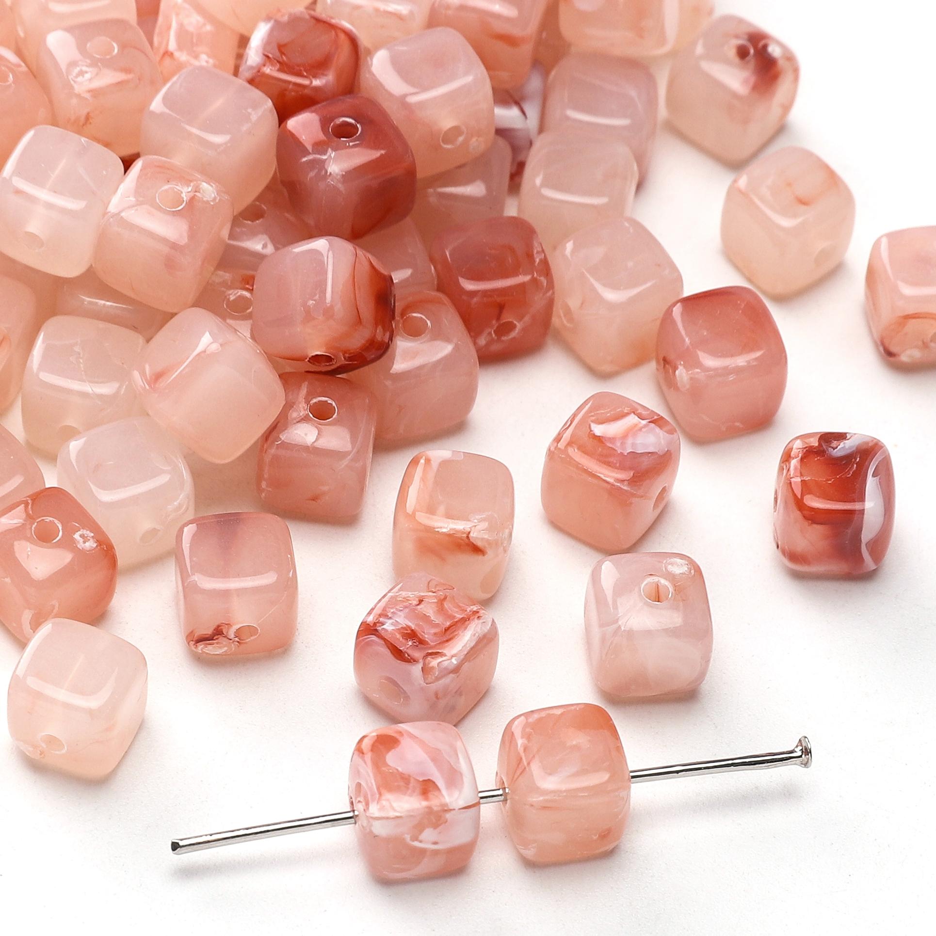 

40 шт. Акрилові Квадратні Намистини Шарми Браслет Намисто Для DIY Виготовлення Ювелірних Виробів Аксесуари тілесний