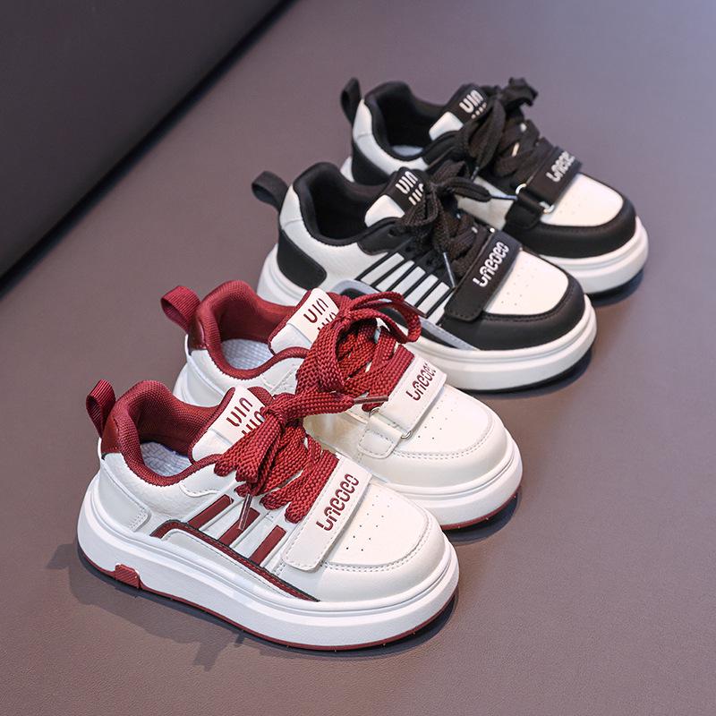 2025 Spring Children's Trendy Leather Skate Shoes – Versatile Casual Footwear for Girls and Boys