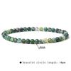 4mm Natural Agate Mini Energy Bracelet Women's Glossy Beads Semi-Precious Pulsera Jewellery Bracelet Bracelet