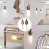 1PC LED Wood USB Night Light Magnetic Wall Lamp Kitchen Cabinet Closet Light Home Staircase Bedroom Table Move Lamp Bedside Lighting