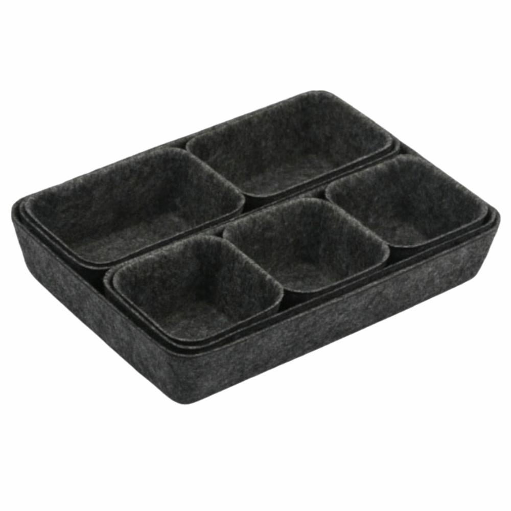 8Pcs/Set Seamless Drawer Organizer Space-Saving Felt Storage Basket  Cosmetics Organizer