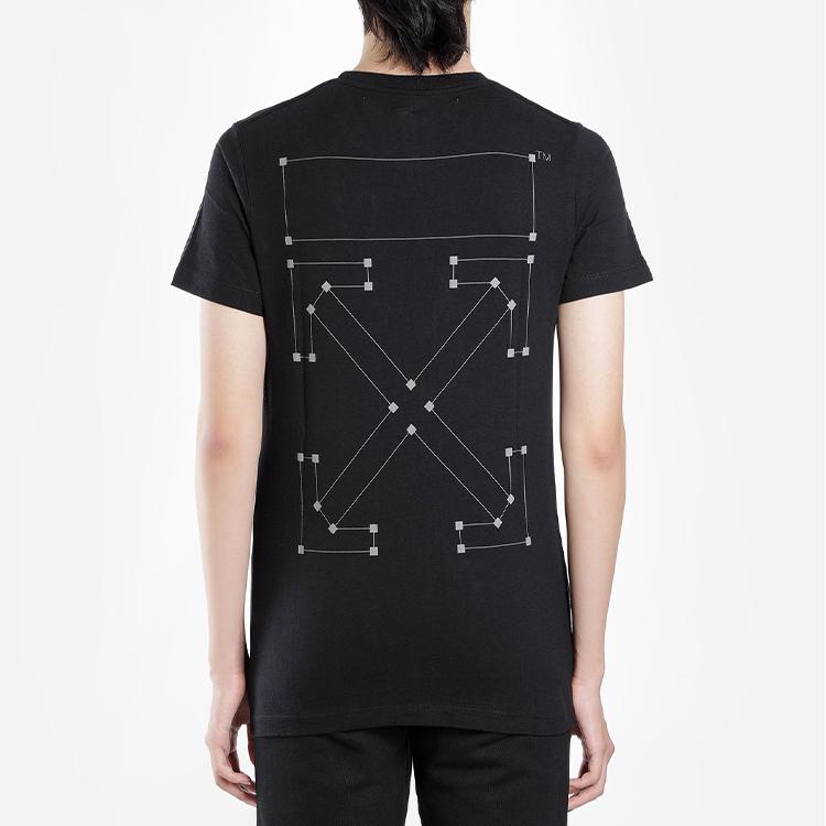 Off-White FW19 Arrow Logo Print Short Sleeve T-Shirt Men Tops Black OMAA027E191850011091
