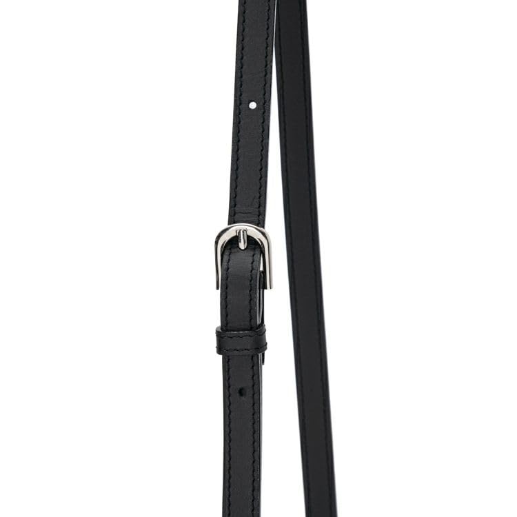 Tryon Officiële Schoudertas, Sacoche, Horizontaal, Echt Leer, Heren en Dames, Klep Mini, Klein, Crossbody Tas, AL133, Zwart