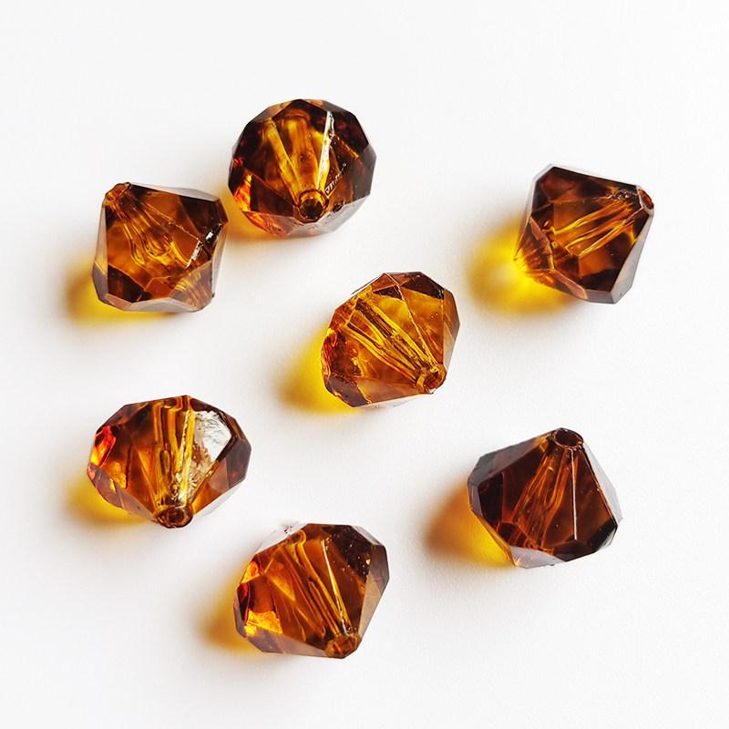 Высокоглянцевые акриловые бусины в форме ромба под янтарь для изготовления украшений своими руками