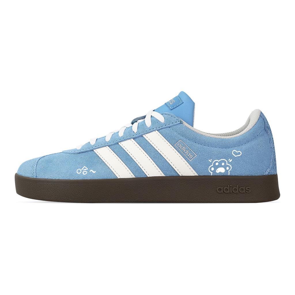 Adidas VL COURT 2.0 Cheese Cat, Heart Box Low top German Army Trainers Unisex Blue White JI0496(Team529--)