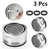 3PCS Brass Water Saving Faucet Tap Aerator M24 Thread Bathroom Faucet Bubbler Stainless Steel Replaceable Filter Mixed Nozzle