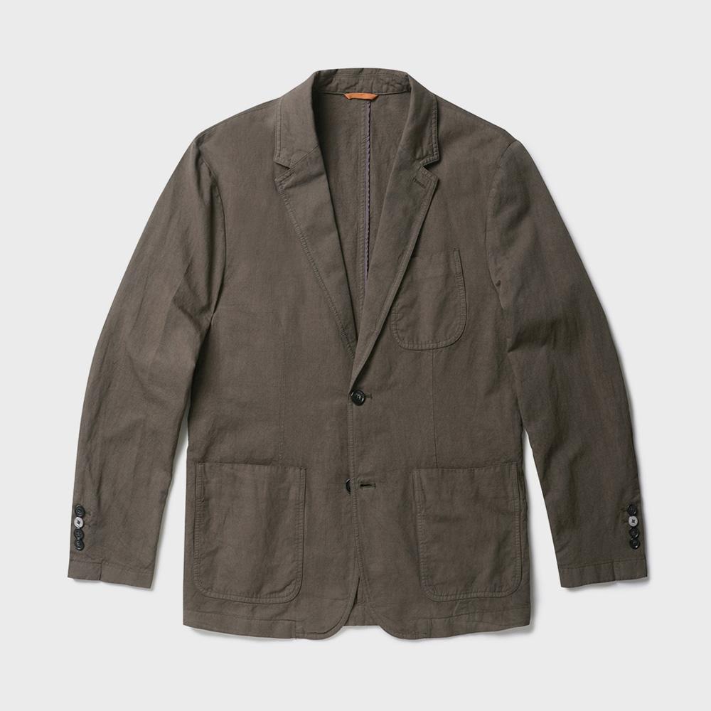 Henry Cottons Linen Blend Garment Dyed Jacket_Ahjam25311Brx