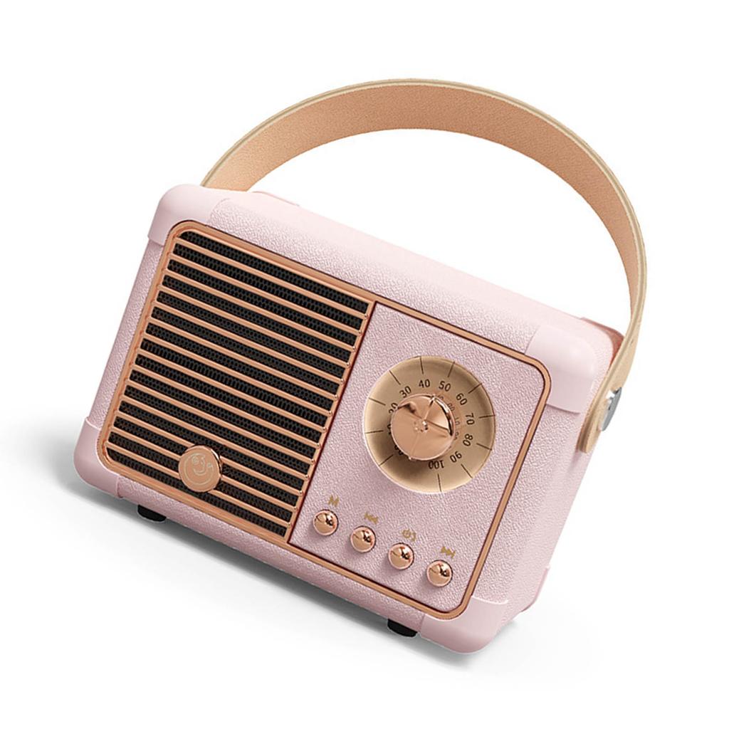 Bluetooth Speaker Compact Portable Retro Look HIFI Stereo Sound Multifunctional Wireless Speaker with Battery