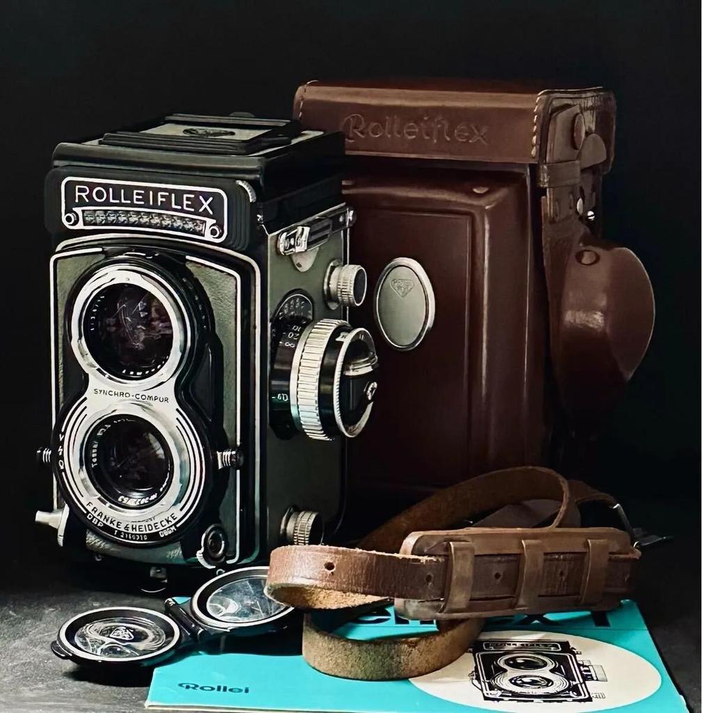 Rollei Rolleiflex T Typ1 Šedý TLR Fotoaparát Carl Zeiss Tessar 75mm f3.5