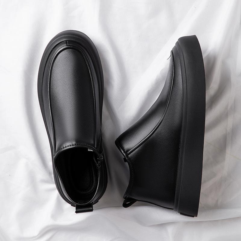 Men's shoes autumn and winter 2024 new Martin boots high-top British style Chelsea short boots trendy versatile leather shoes