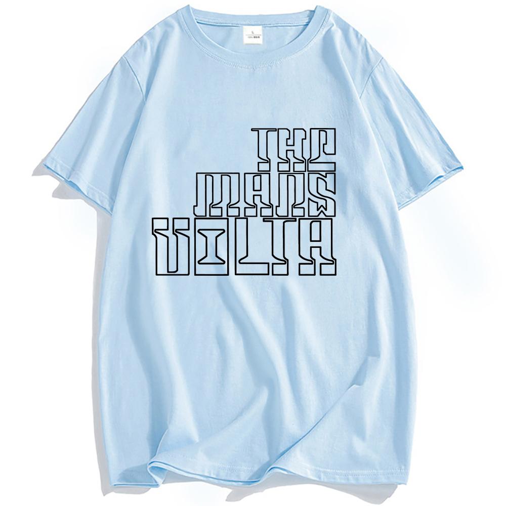 THE MARS VOLTA Logo Aufdruck T-Shirt Grafikbekleidung Lässig Locker Kurzarm T-Shirts Mode Herren Damen T-Shirt Unisex