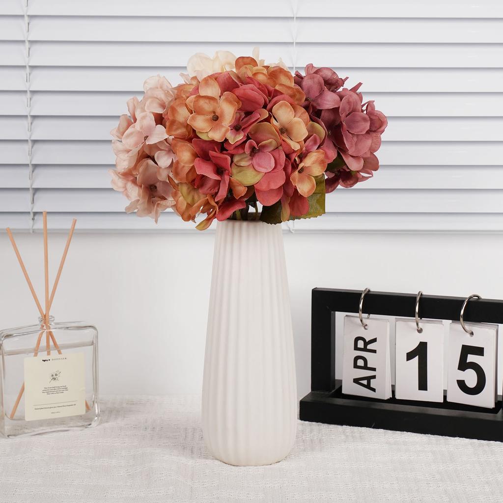 Artificial Rose Flower Silk Hydrangea Wedding Small Bouquet Fake Flower Party DIY Autumn Beautiful Decoration 36cm/14.17inch