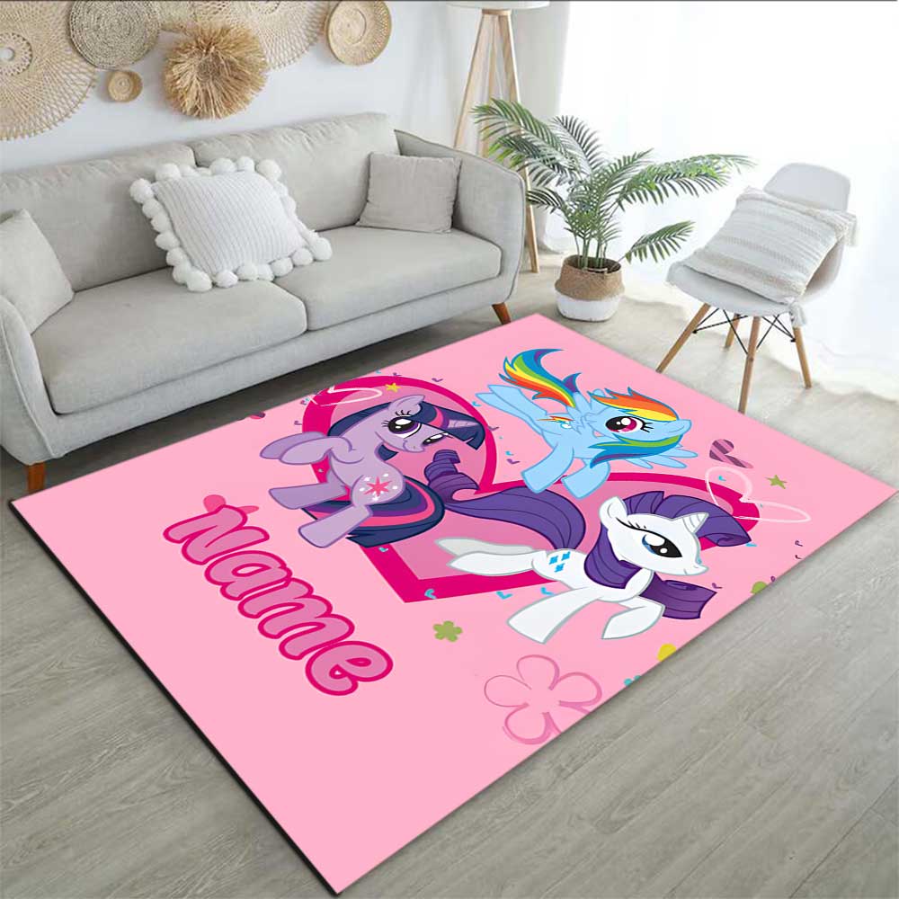 Little Pony (17) Customize your name rug, office chair cushion, home bedroom living room gift.