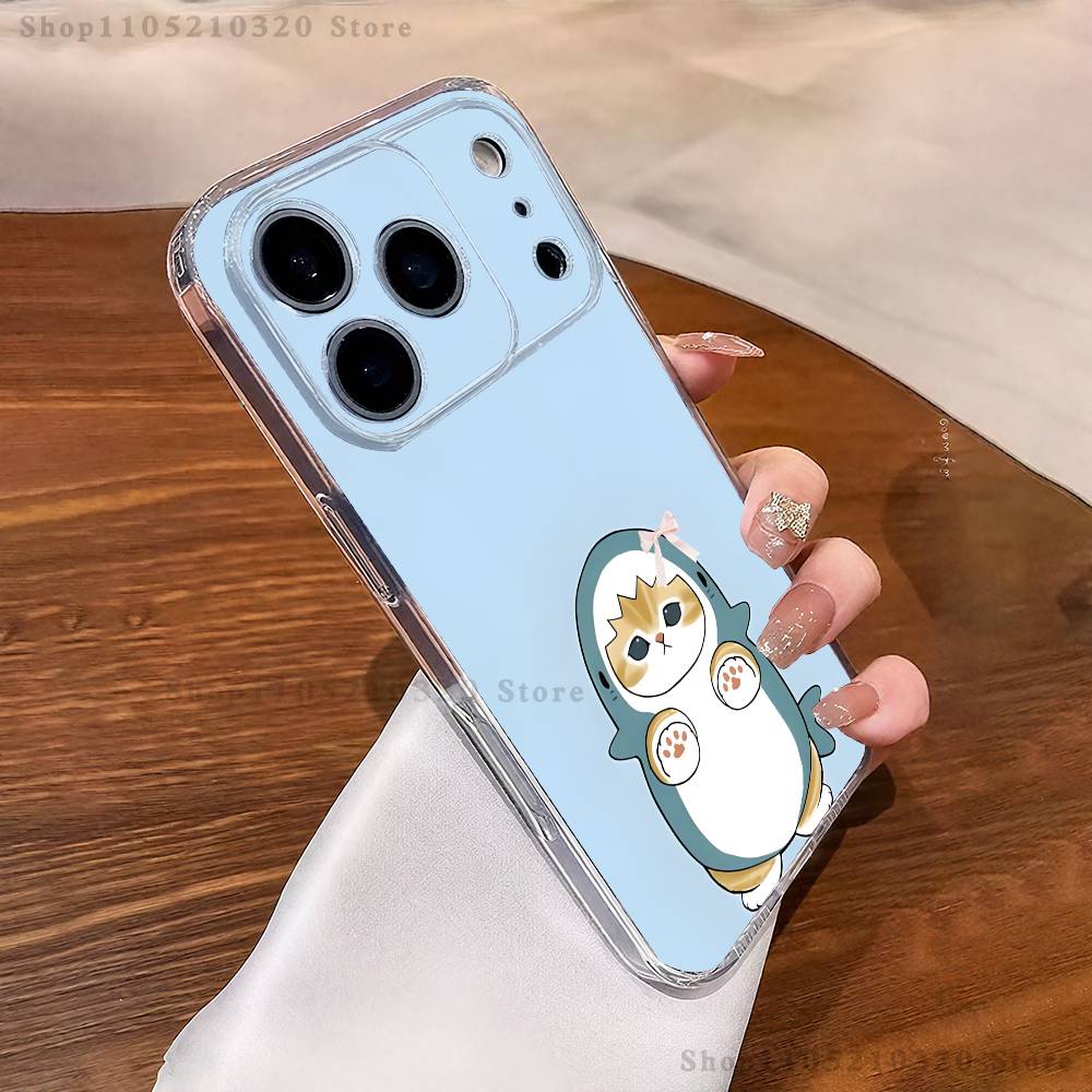 

Cute Cat Shark Phone Case For iPhone 17,16,11,15,13,14,12,Air,Mini,Plus,Pro,Max,Plus,E Clear Soft Shell iPhone17Promax