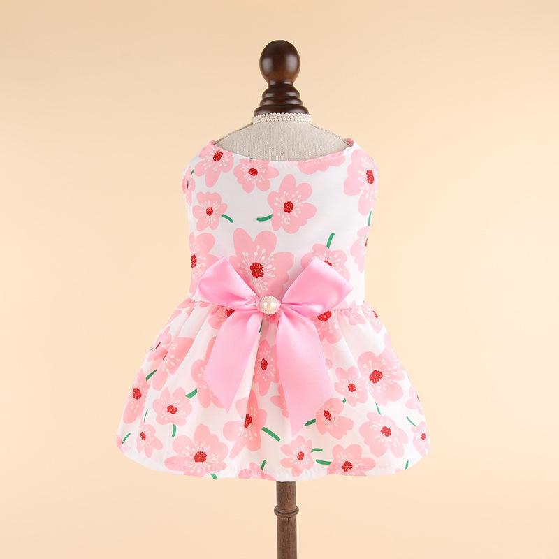 Spring/Summer Pet Clothes: Cute Cartoon Skirt for Dogs & Cats (Teddy, Pomeranian, Bichon)