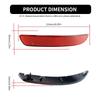 2PCS For BMW E70 X5 2007 2008 2009 2010 Smoked/RED Rear Bumper Reflector Brake Light shell cover housing without bulb