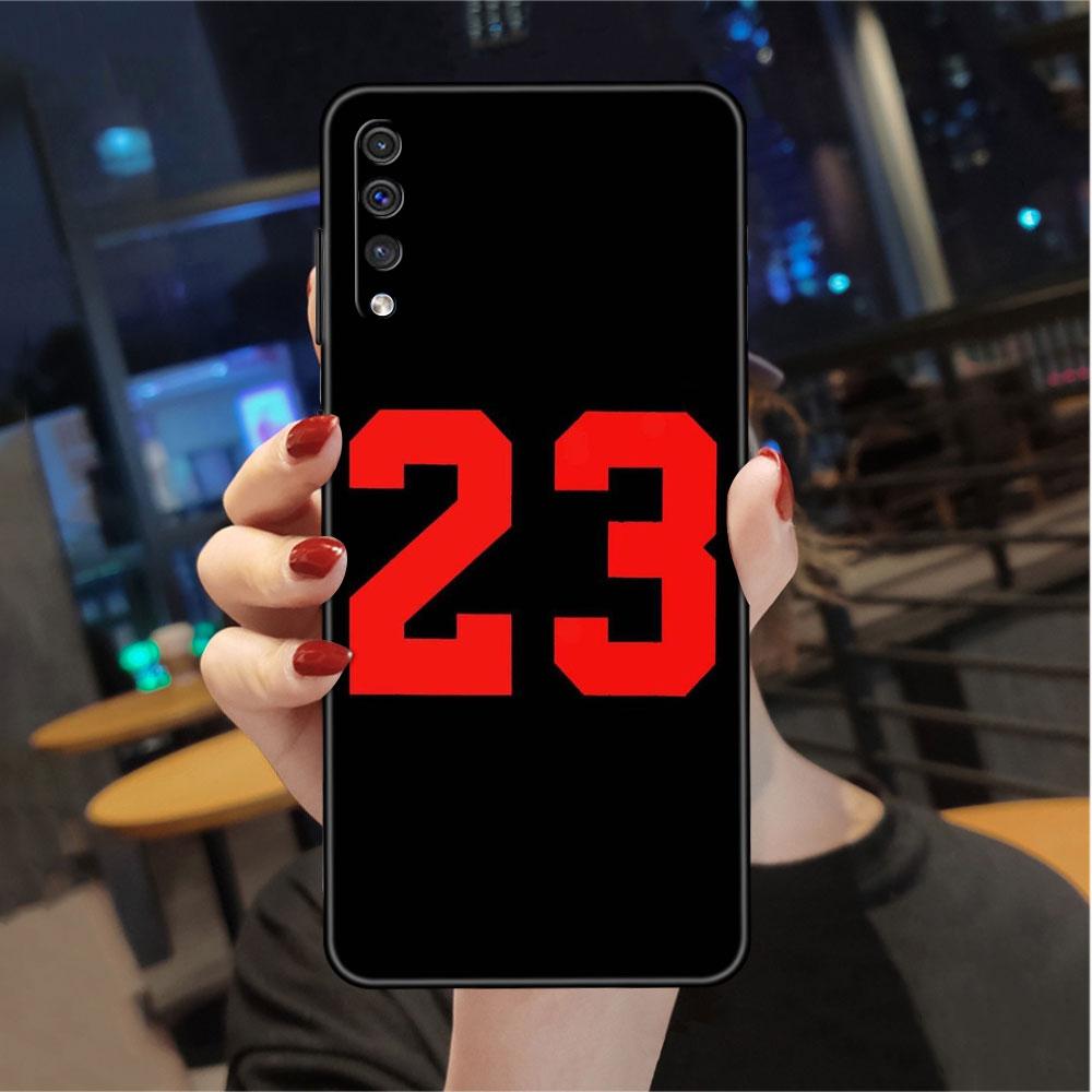 Coque pour Samsung Galaxy A50 A70 A30 A20s A20e A10 A40 A10s A10e M52 M51 M31 M30s M21 Noir Housse de téléphone Numéro porte-bonheur
