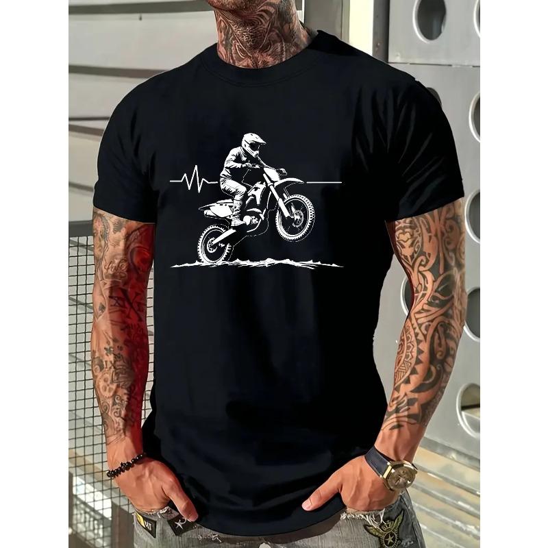 European Size Men's Crew Neck T-Shirt, Multi Color White Blue Black, Loose Fit, Breathable Short Sleeve for Gym, Vacation and Daily Wear