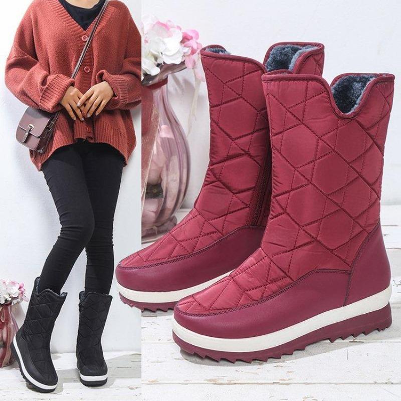 Women's Warm Snow Boots Thickened Anti-skid Waterproof Women's High Boots