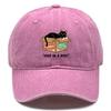 Cartoon Black Cat HIDE IN A BOX Printed Baseball Cap Adjustable Lightweight Baseball Hat All Season Slouchy Flat Cap For Gift