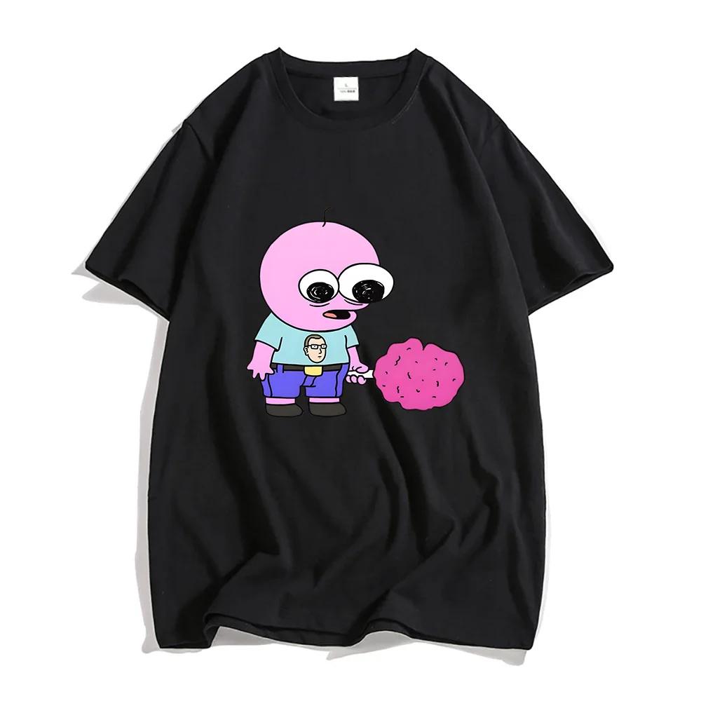 Smiling Friends Cartoon Print T-Shirts Sommer Frühling Baumwolle Herren T-Shirt Lustiger Grafikdruck T-Shirts Hohe Qualität T-Shirt