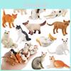 Mini Cat Figurine Set With Realistic Plastic Design For Collectors And Cat Enthusiasts