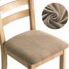 Strapazierfähiger, abnehmbarer Sitzbezug für Esszimmerstühle, Esszimmer, Küche, Bankett, Jacquard-Stretch-Stuhl-Sitzkissen-Schonbezug