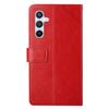 For Samsung Galaxy A26 5G Case with Wrist Strap Y Shaped Lines Imprint Leather Phone Cover