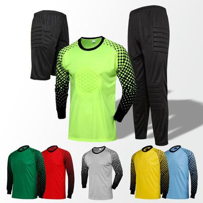 Maillot de Football Gardien de But Ensemble de Maillots de Gardien de But Adulte Enfants Manches Longues Portique Jeu Entraînement Maillot